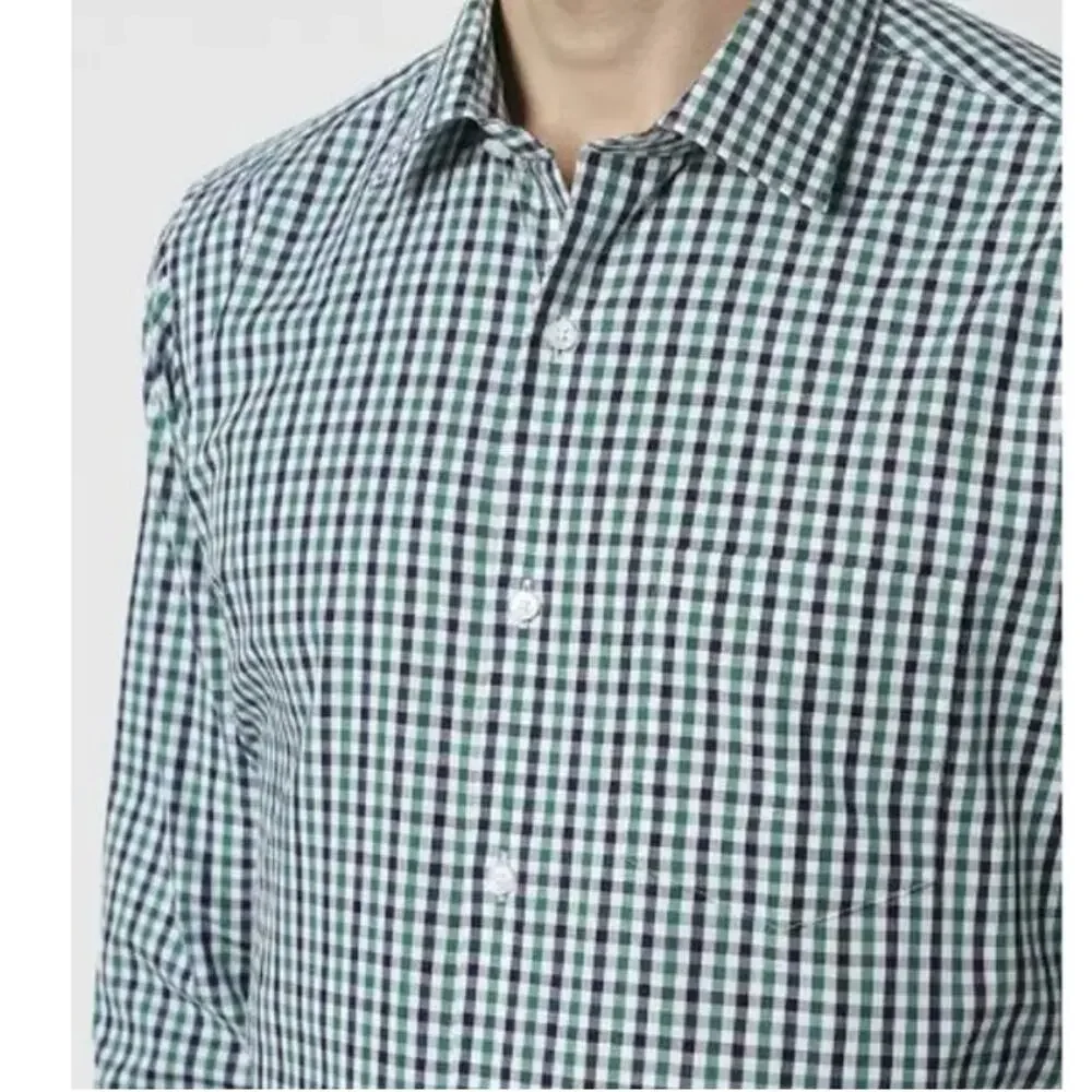 J. Crew Thompson Shirtings Dress Shirt 80's 2-Ply Gingham Check Men S 14-14.5